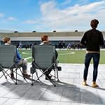 TIMBER RIDGE Oversized Folding Camping Chair High Back Heavy Duty for Adults Support up to 500lbs with Cup Holder, Side Pocket Gray