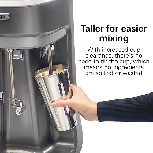 Miniatura 8 de Hamilton Beach HMD200 - Mezclador de bebidas comercial de un solo husillo de 120 V