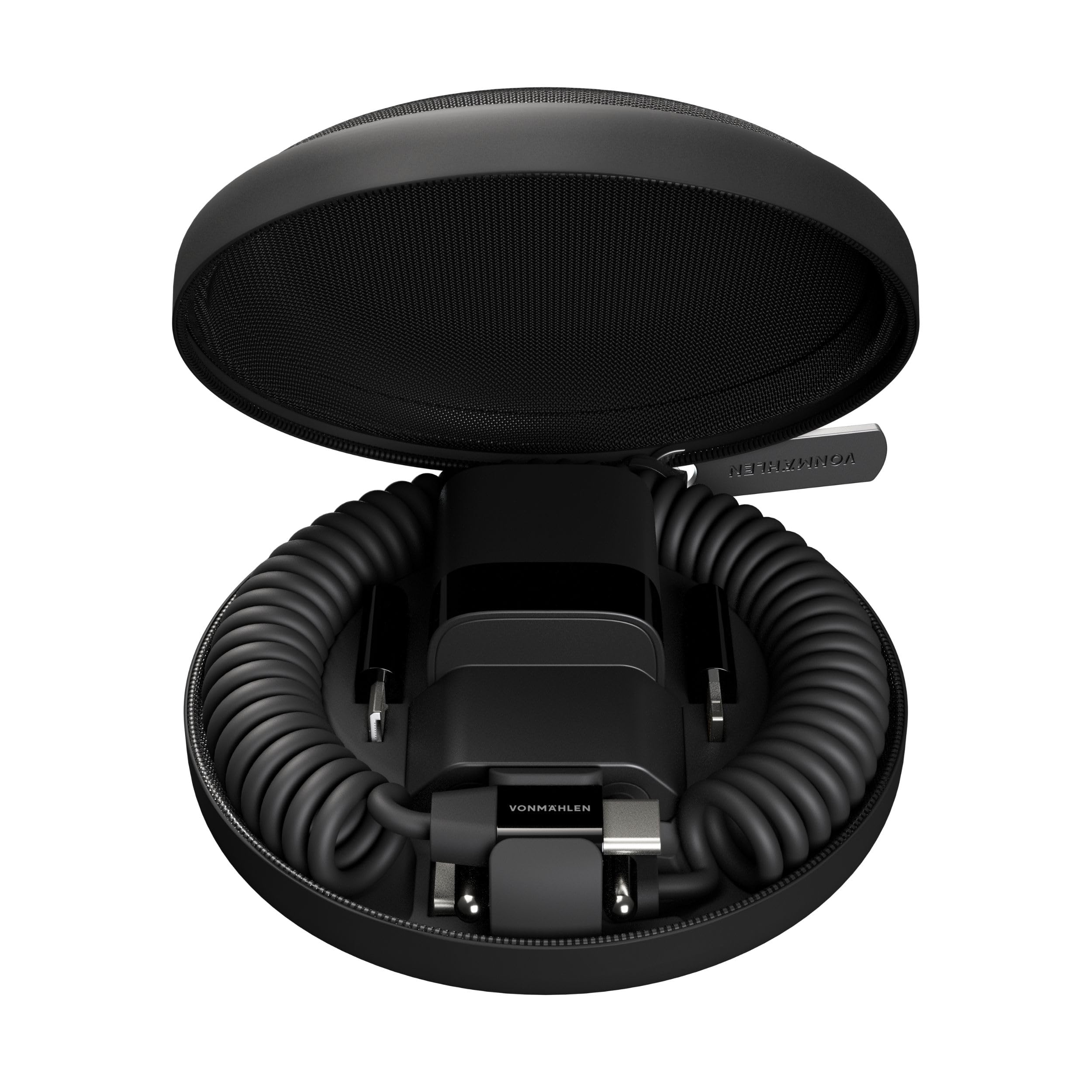 VONMÄHLEN allroundo GaN - Chargeur rapide 30 W avec technologie GaN, compatibilité USB-C universelle, étui de voyage inclus - Noir
