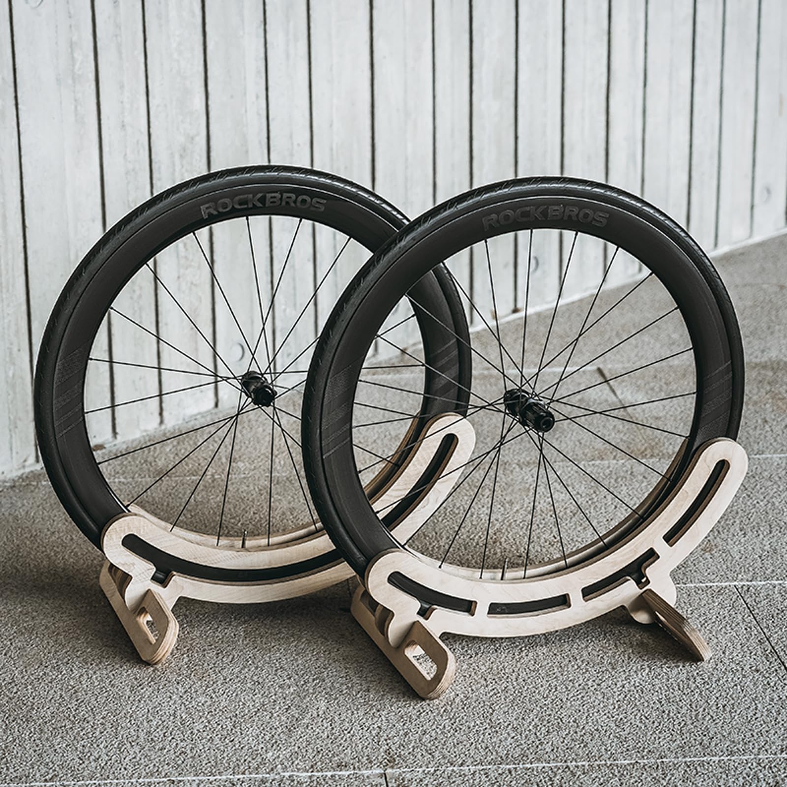 ROCKBROS Juego de Ruedas de Carbono para Bicicleta de Carretera 700C (Delantera + Trasera), Fibra de Carbono T700, 1420 g, Llanta de Perfil Alto, Radios de Acero Inoxidable, Freno de Disco, 28"
