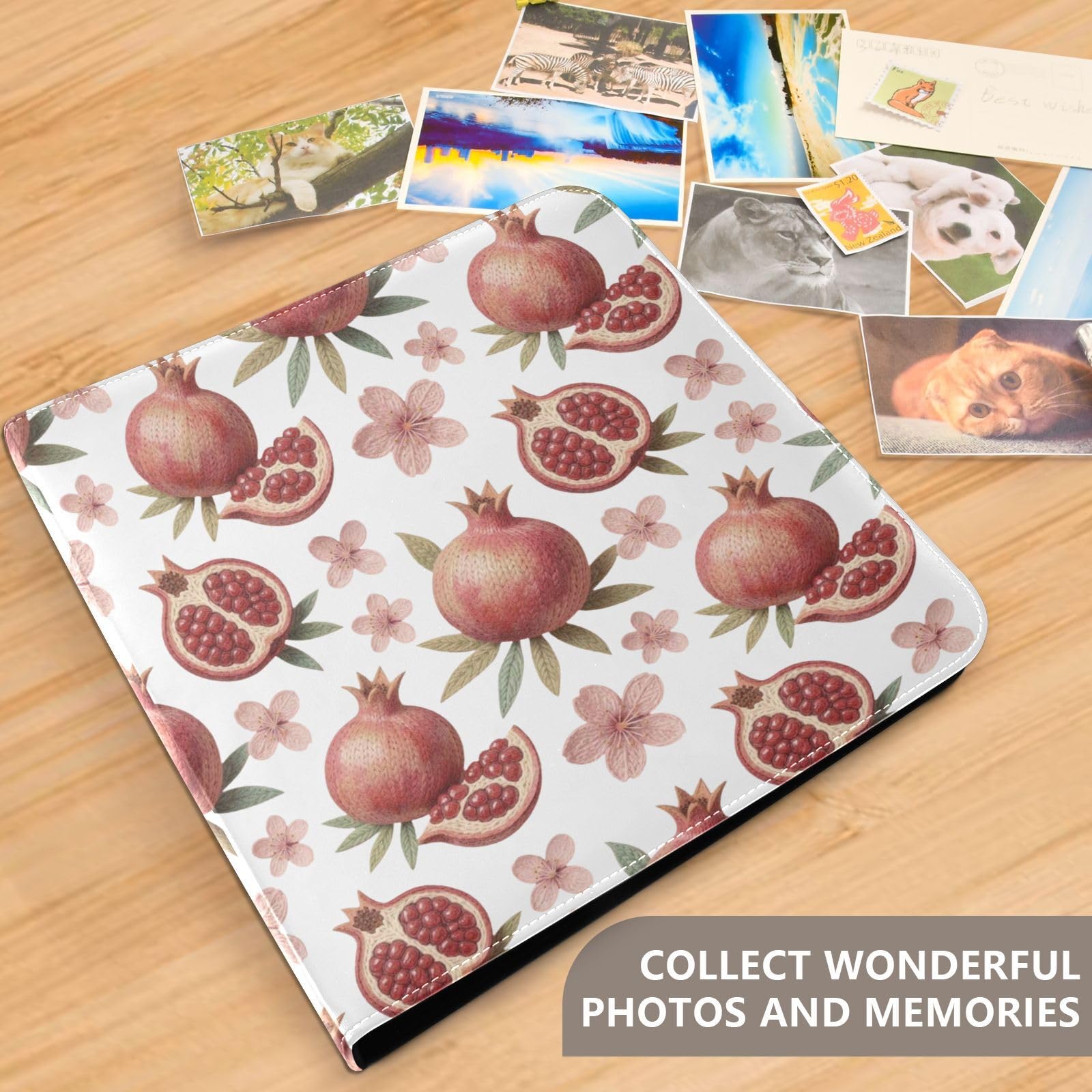 Skórzany album do scrapbookingu, zdjęcia i prace pa