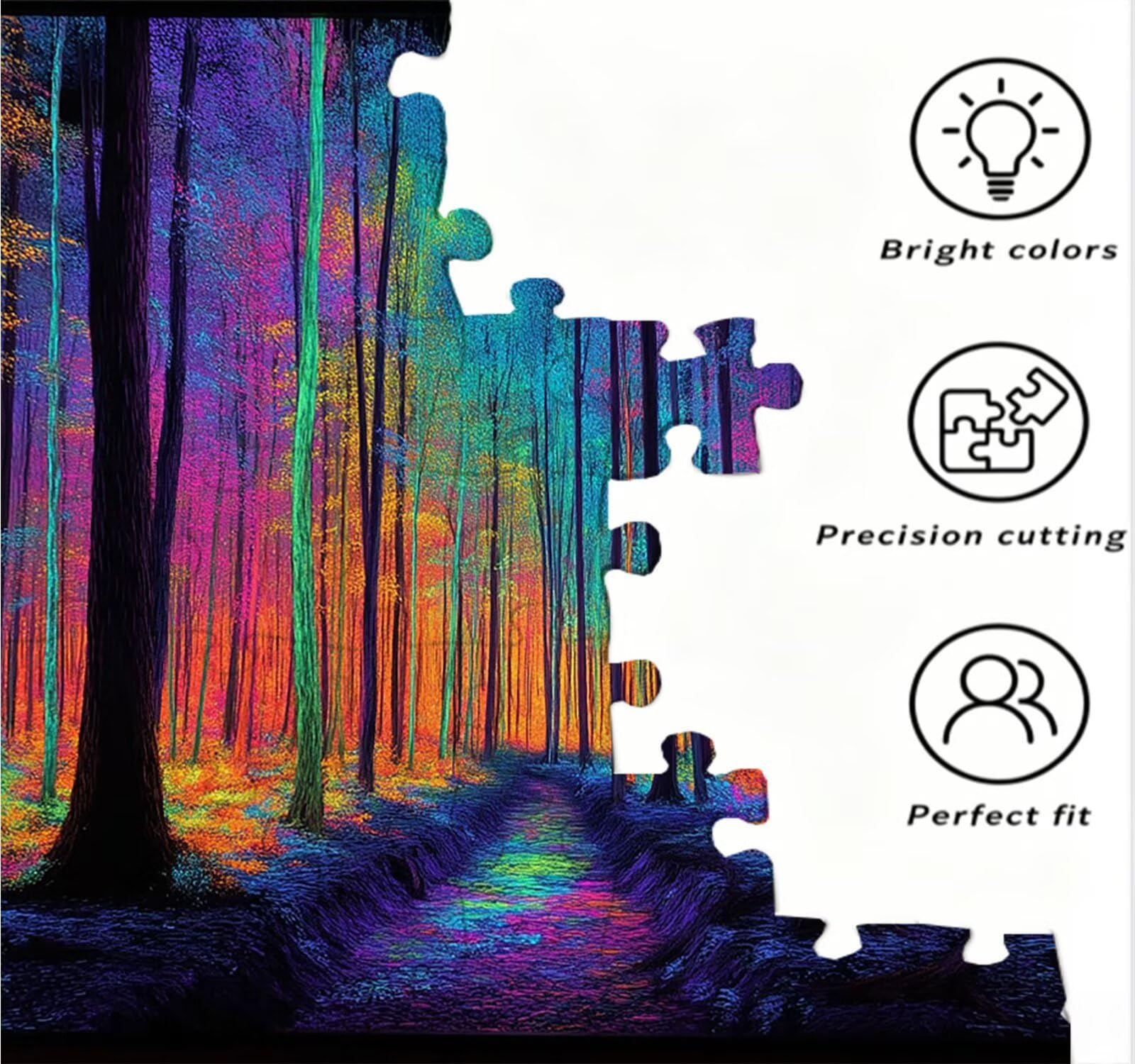 Puzzle dla dorosłych 5000, kolorowy las 5000 elementów puzzle dla dorosłych, klasyczne gry edukacyjne, gry i zajęcia rodzinne, do dekoracji ścian domu, świetny pomysł na prezent R0KH-184