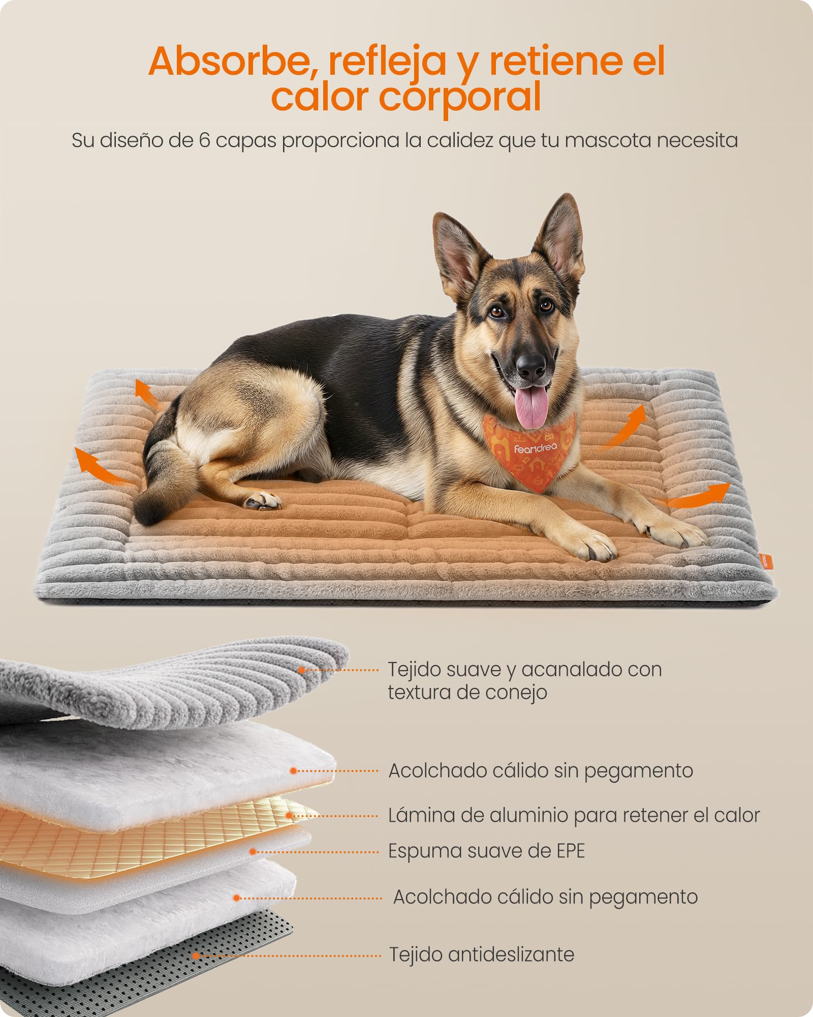 Feandrea Manta para Perros, XXL, 120 x 75 cm, Alfombra para Mascotas para Perros y Gatos, Lavable a Máquina, Protector de Sofá, Gris Paloma PPB045GD01
