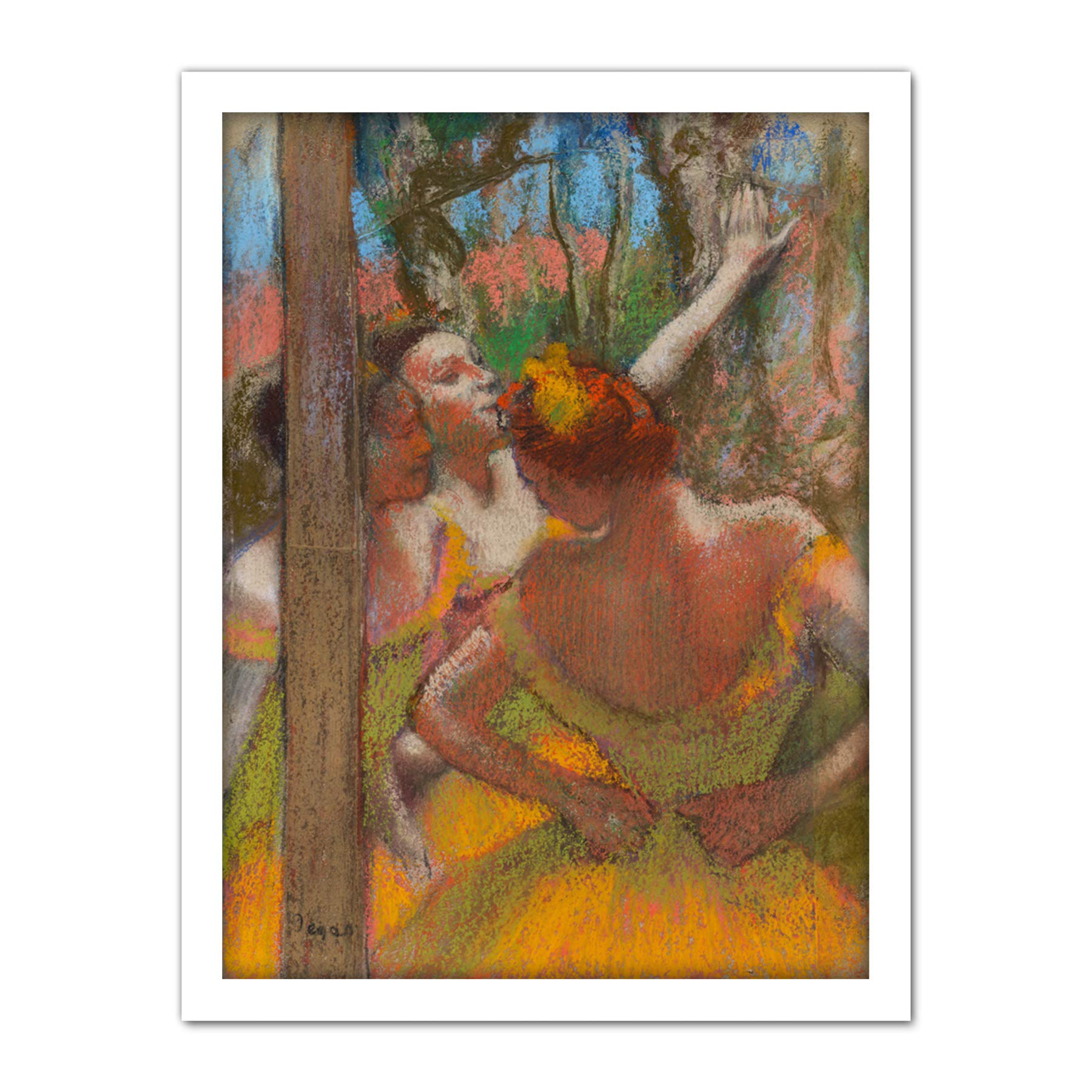 Artery8 Degas Dancers Girls Ballerina Painting Artwork Framed Wall Art Print 18X24 Inch