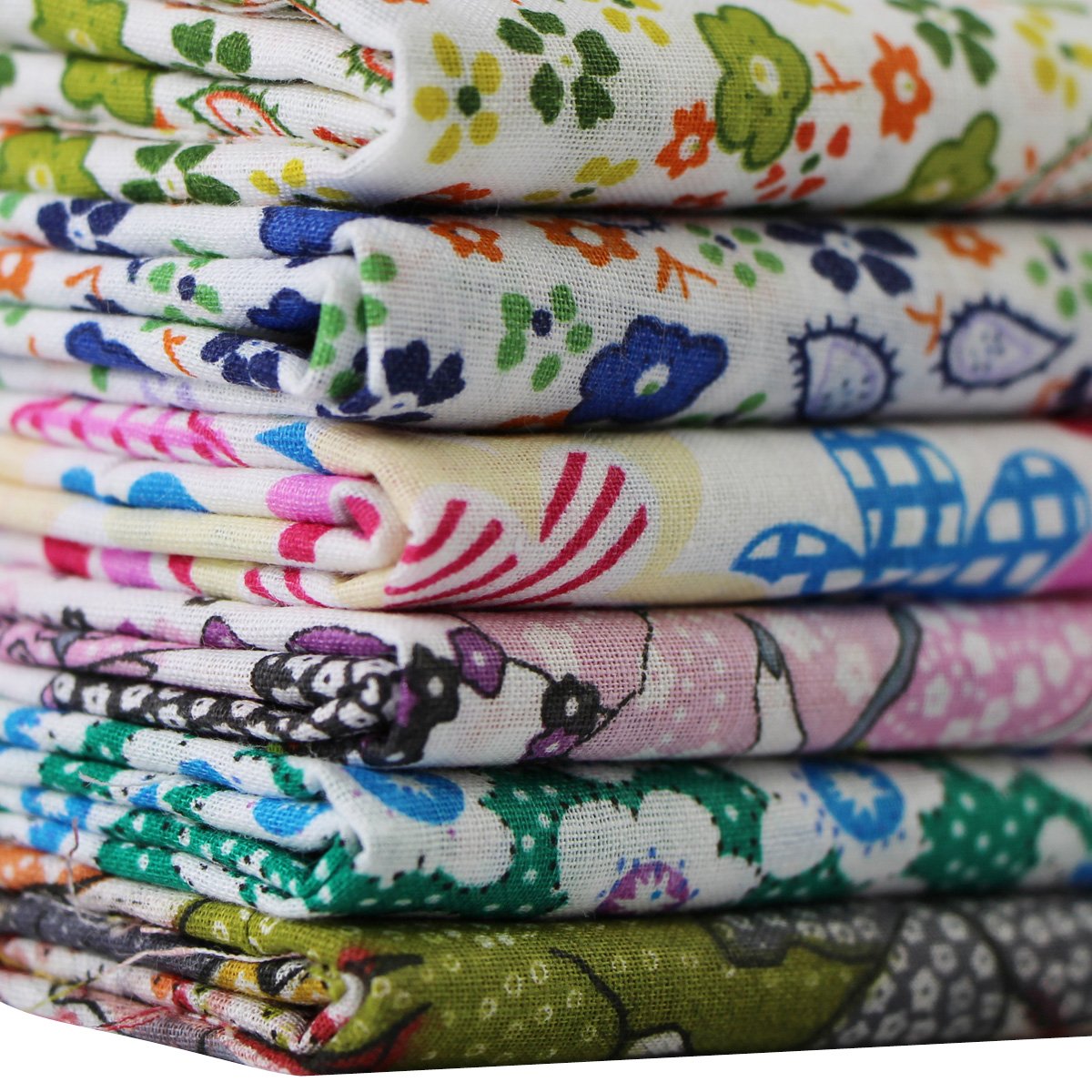 F Fityle 50 Pezzi Di Tessuto Patchwork In Cotone - 15x15 Cm, 50 Colori Assortiti, Per Cucito Creativo, Quilting E Fai Da Te