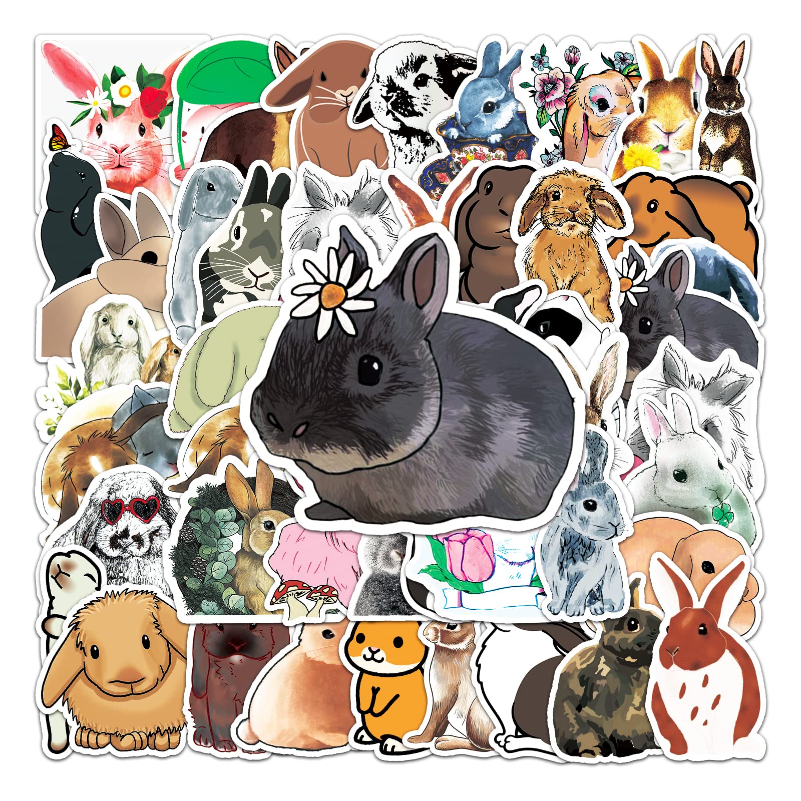Cute Rabbit Stickers Pack