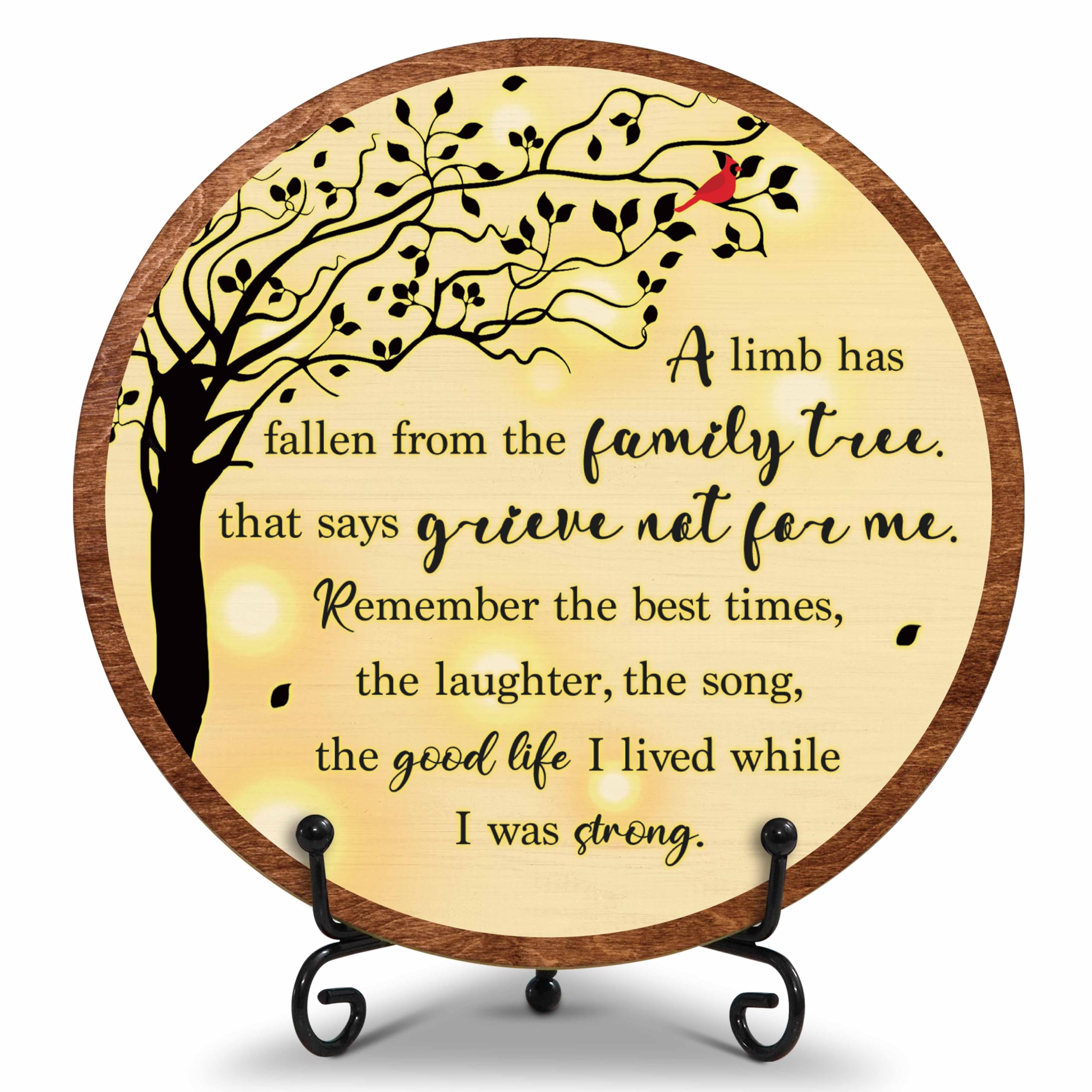Celebration Of Life Decorations, Sympathy Gifts For Loss Of Loved One, A Limb Has Fallen From the Family Tree - Wood Decor Sign, Home Desk Accessories