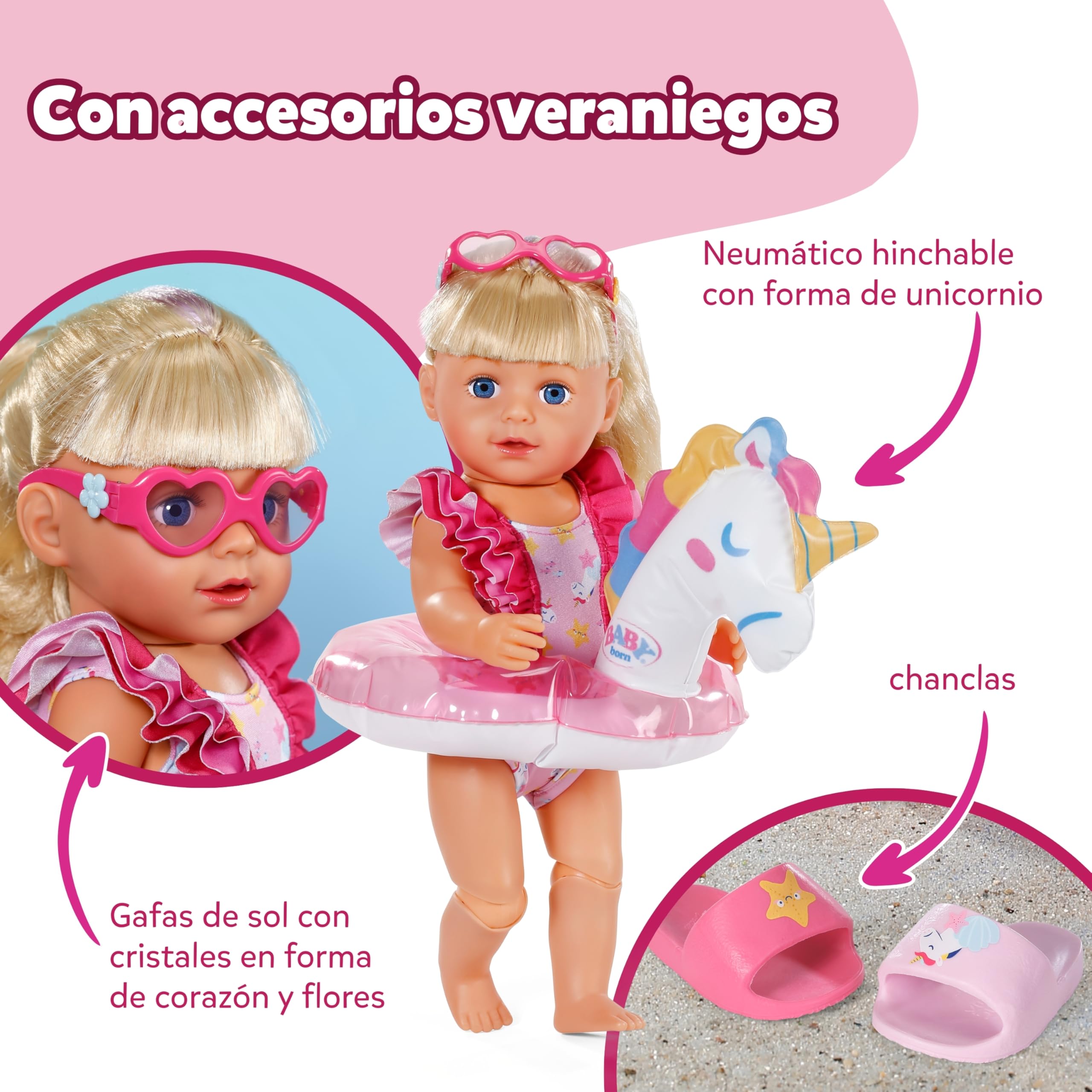 BABY born Vestido de Flores con Unicornio - Vestido de muñeca Colorido con Detalles Florales - para Todas Las muñecas de 43 cm - Accesorios muñecas BABY born Vestido de Flores con Unicornio - Vestido de muñeca Colorido con Detalles Florales - para Todas Las muñecas de 43 cm - Accesorios muñecas