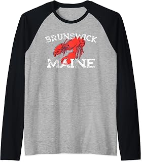 Brunswick Maine Lobster Raglan Baseball Tee