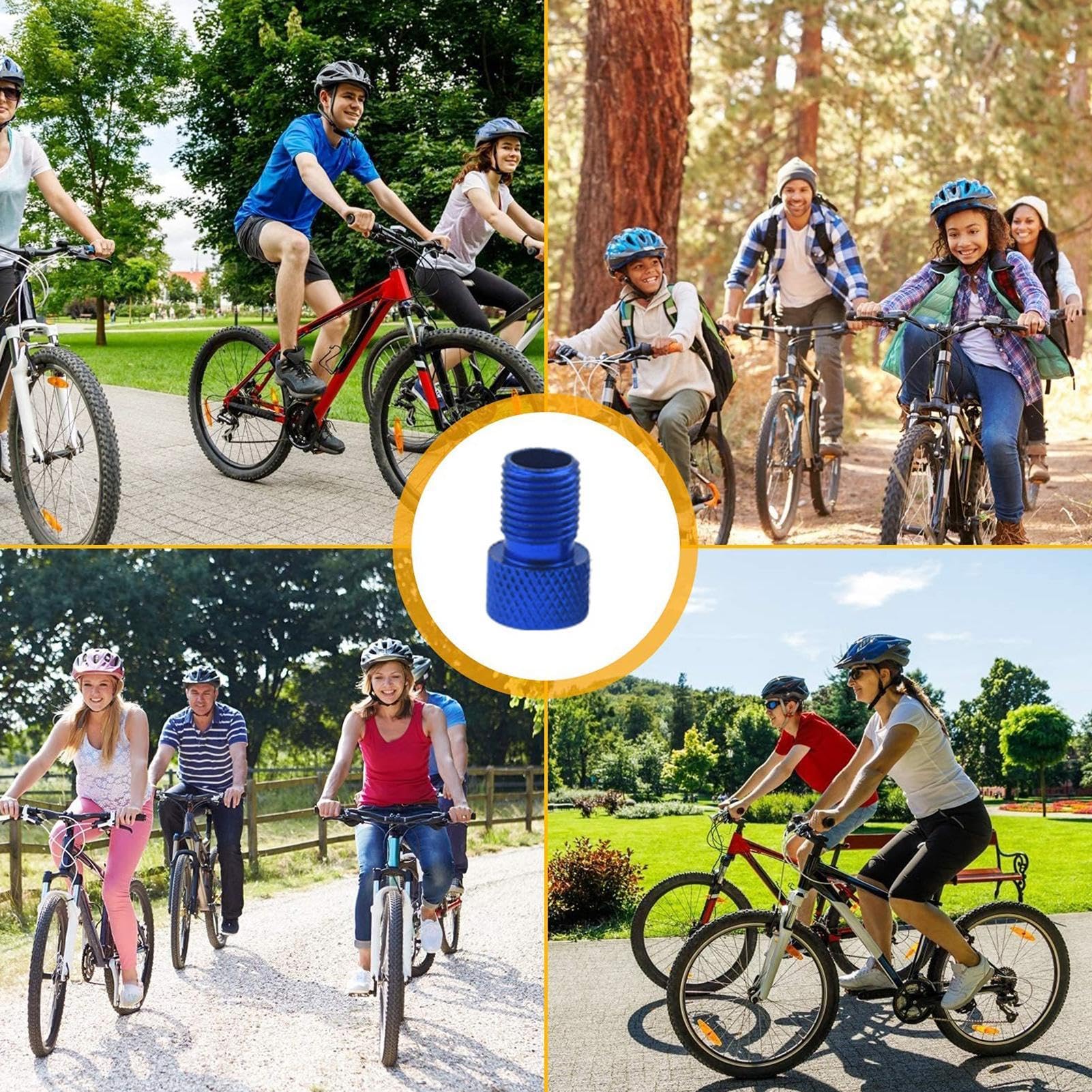 Huyeruie Adattatore per Valvola per Cappello per Pneumatici - Convertitore per Valvola per Pneumatici per Bici | Convertitore Stelo Pneumatico | Convertitore Valvola Pneumatici Bici | Conversione