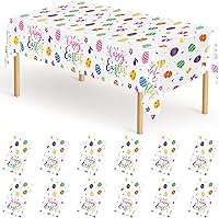 Vista 51 de QZYL 4 manteles de picnic con fundas de banco, manteles de plástico negro, 54 x 108 pulgadas, fundas rectangulares desechables impermeables