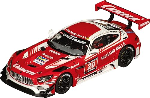 Carrera 27710 Mercedes-AMG GT3 No.20 12h Paul Ricard 2021 escala 132 ranura analógica para autos de carreras, tragamonedas de carreras de autos