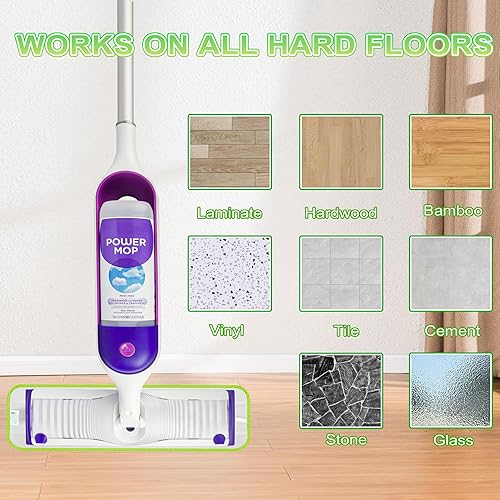 Miniatura 4 de Almohadillas de repuesto para trapeador compatibles con Swiffer PowerMop, almohadillas de microfibra lavables y reutilizables de 15 pulgadas para