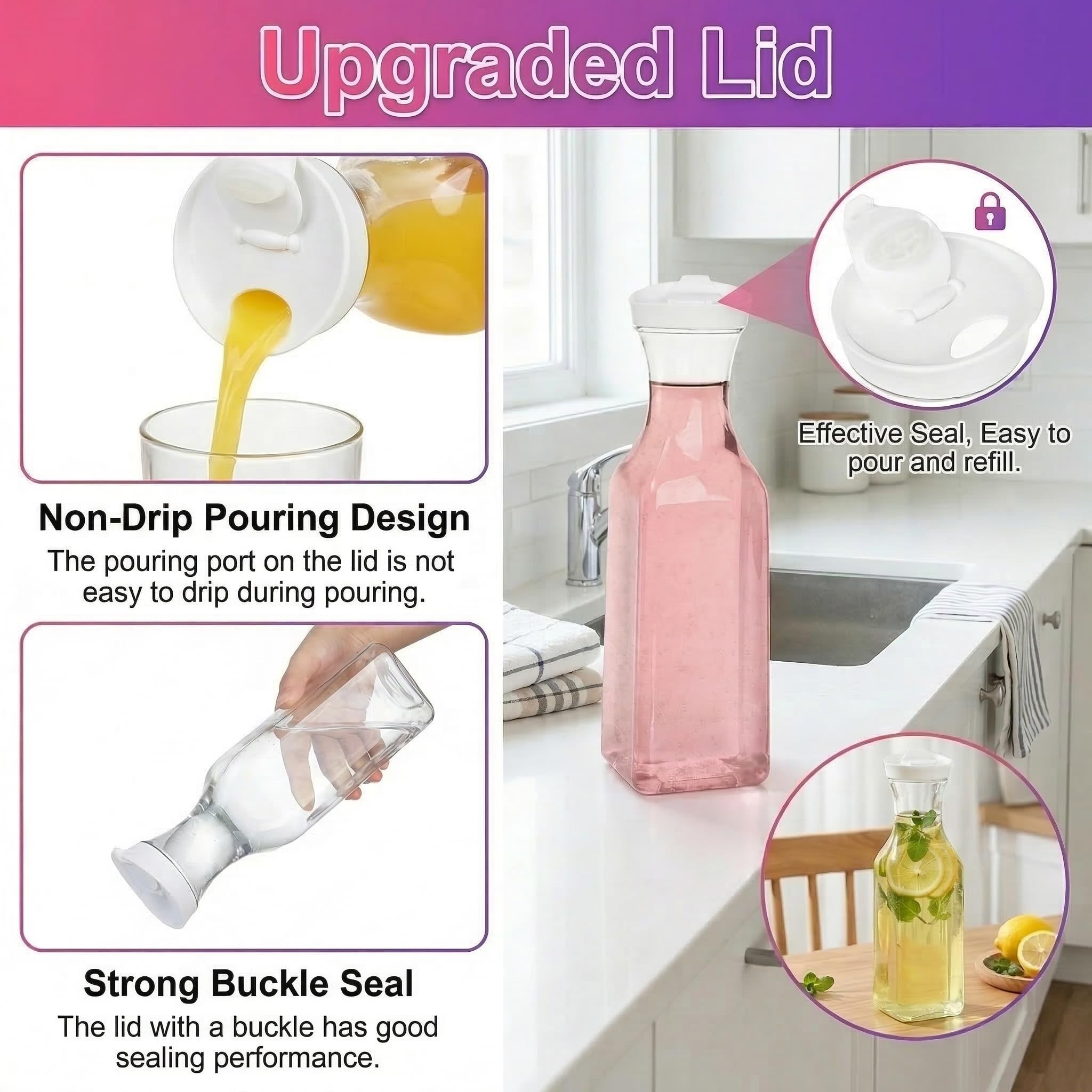 Goaste Paquete de 8 dispensadores de detergente para ropa, botella dispensadora de jabón de lavandería de 54 onzas con etiqueta impermeable, recipiente de detergente líquido, organizador de suavizante