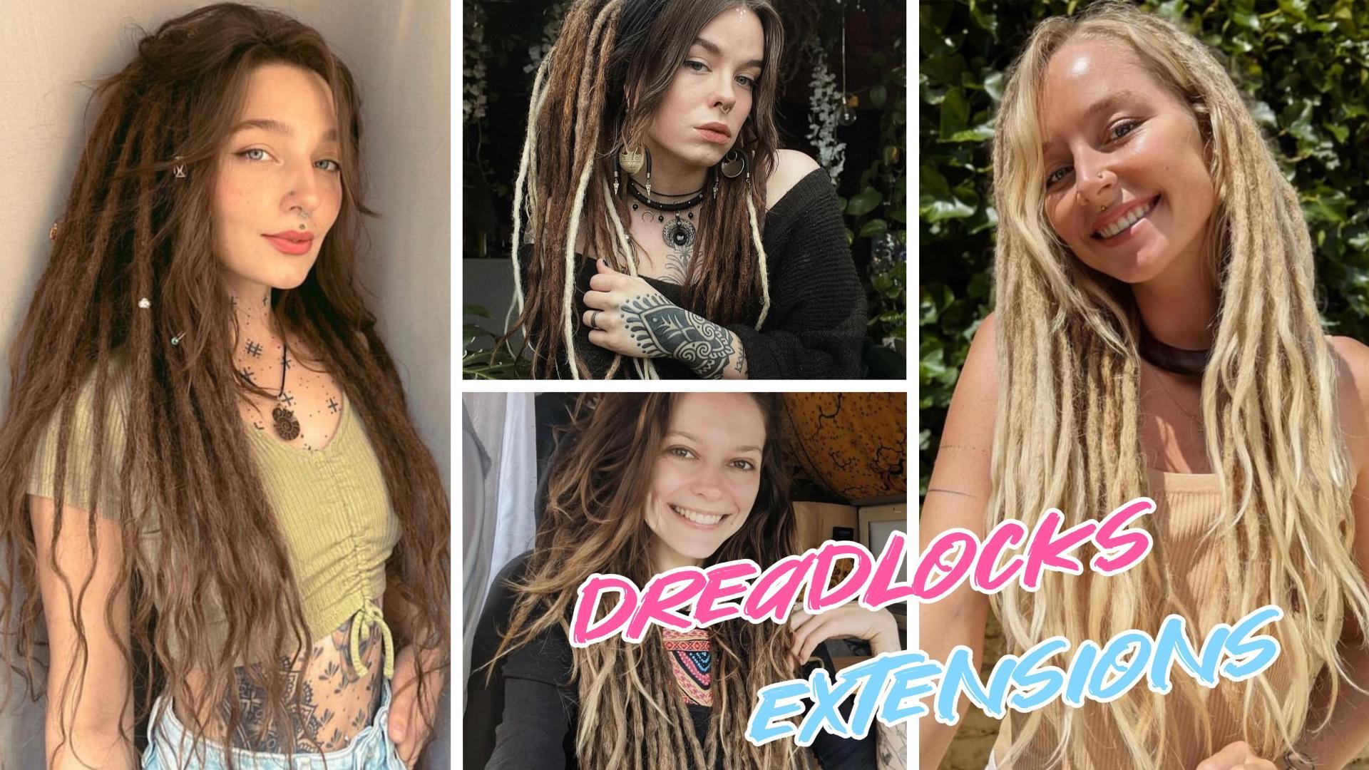 Clip in Dreadlock Hair Extensions Synthetic 24 Inch 10 Clips Natural Look Amazon.com : Kyriena Clip in Dreadlock Hair Extensions, 4PCS  main image 3