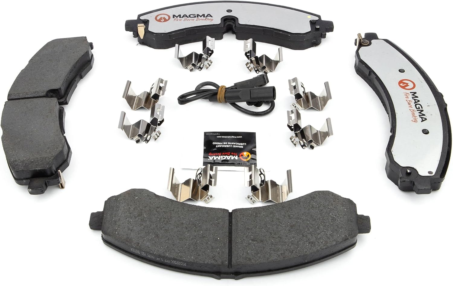 MAGMA Pro-Series PSD2250C Ceramic Brake Pads: 2020-2025 Chevrolet Silverado 2500 HD, 3500 HD, GMC Sierra 2500 HD, 3500 HD Replaces 84702753, 85123841