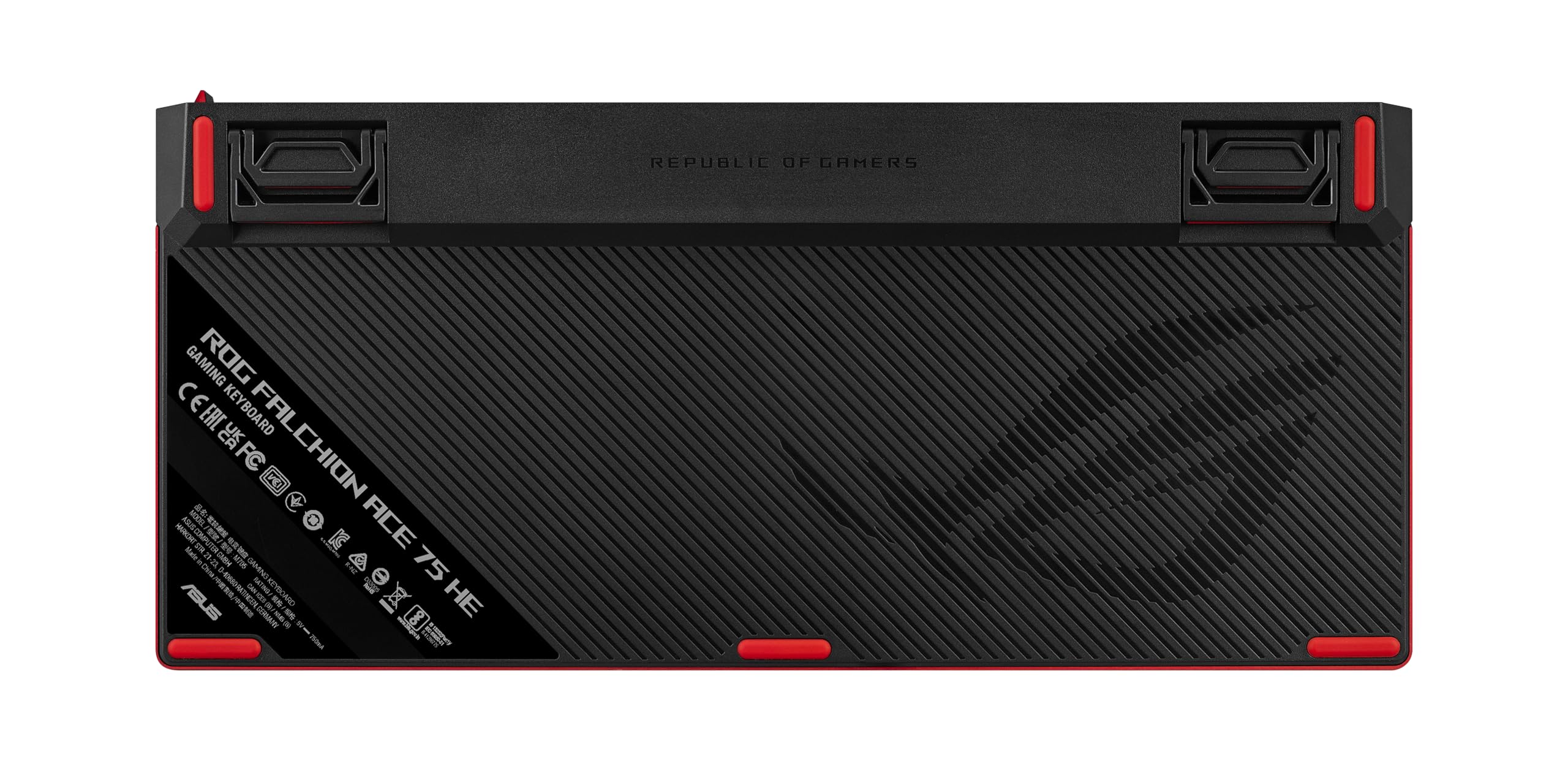 ASUS ROG Falchion Ace 75 HE - Tastiera da gioco analogica cablata/effetto Hall - 75% TKL, USB, interruttore magnetico HFX V2 hot swappable, trigger rapido, polling 8KHz, keycap PBT, custodia per il