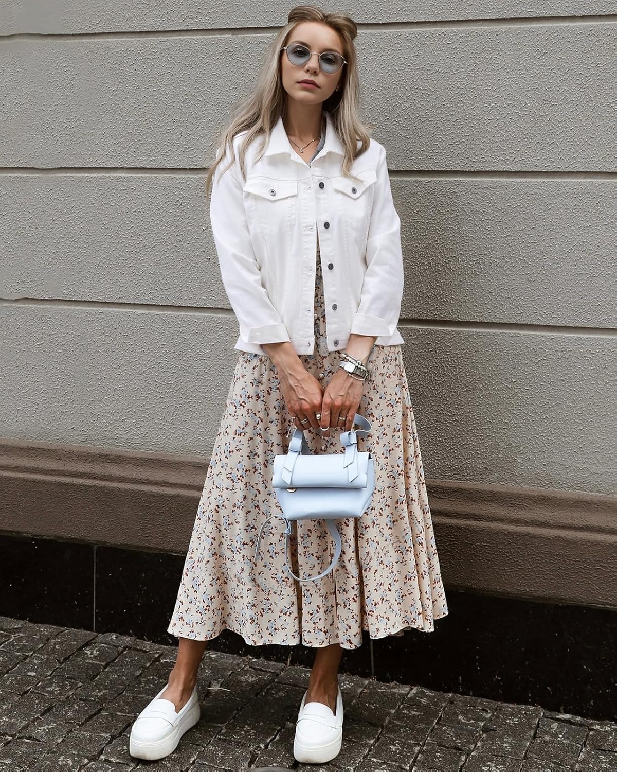 HISEA Denim Jacket for Women, Womens Long Sleeve Jean Jackets with Pockets, Women's Casual Stretchy Trucker Coat for Fall - Image 5