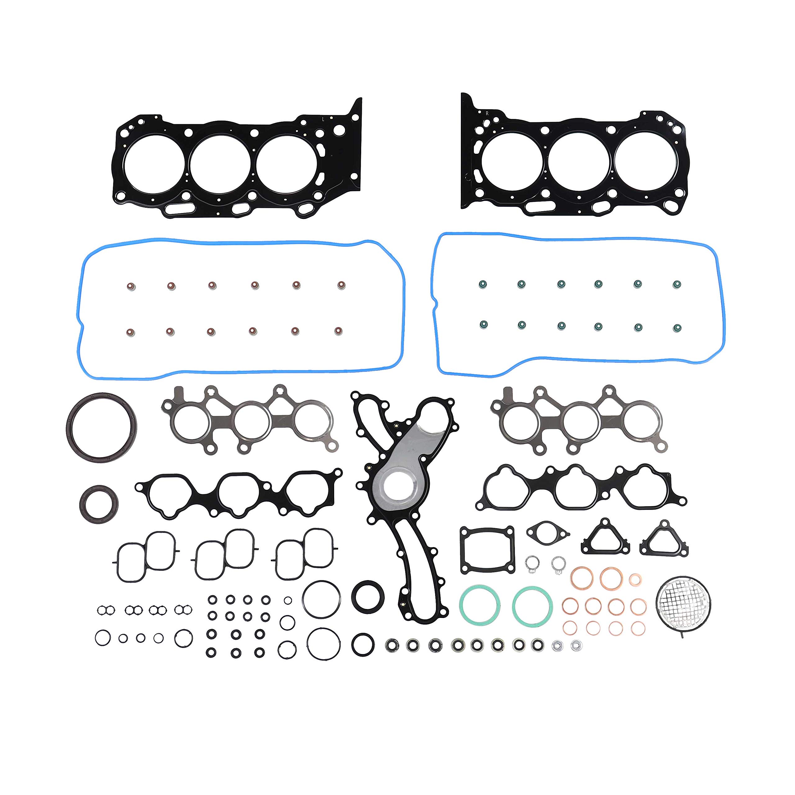 DNJ FGS9068 Full Gasket Set for 2005-2018 Lexus, Toyota Avalon, Camry, ES350 3.5L V6 24V DOHC 3456cc