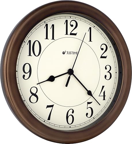 Miniatura 3 de Reloj de pared decorativo de plástico beige de 8.5 pulgadas, fácil de leer, resistente al agua, especial para espacios pequeños, oficina, barcos, RV
