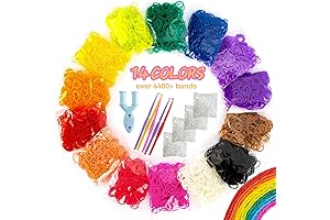 Loom Kit for Kids - Sukh 4400+ Pieces DIY Jewelry Crafting Kit