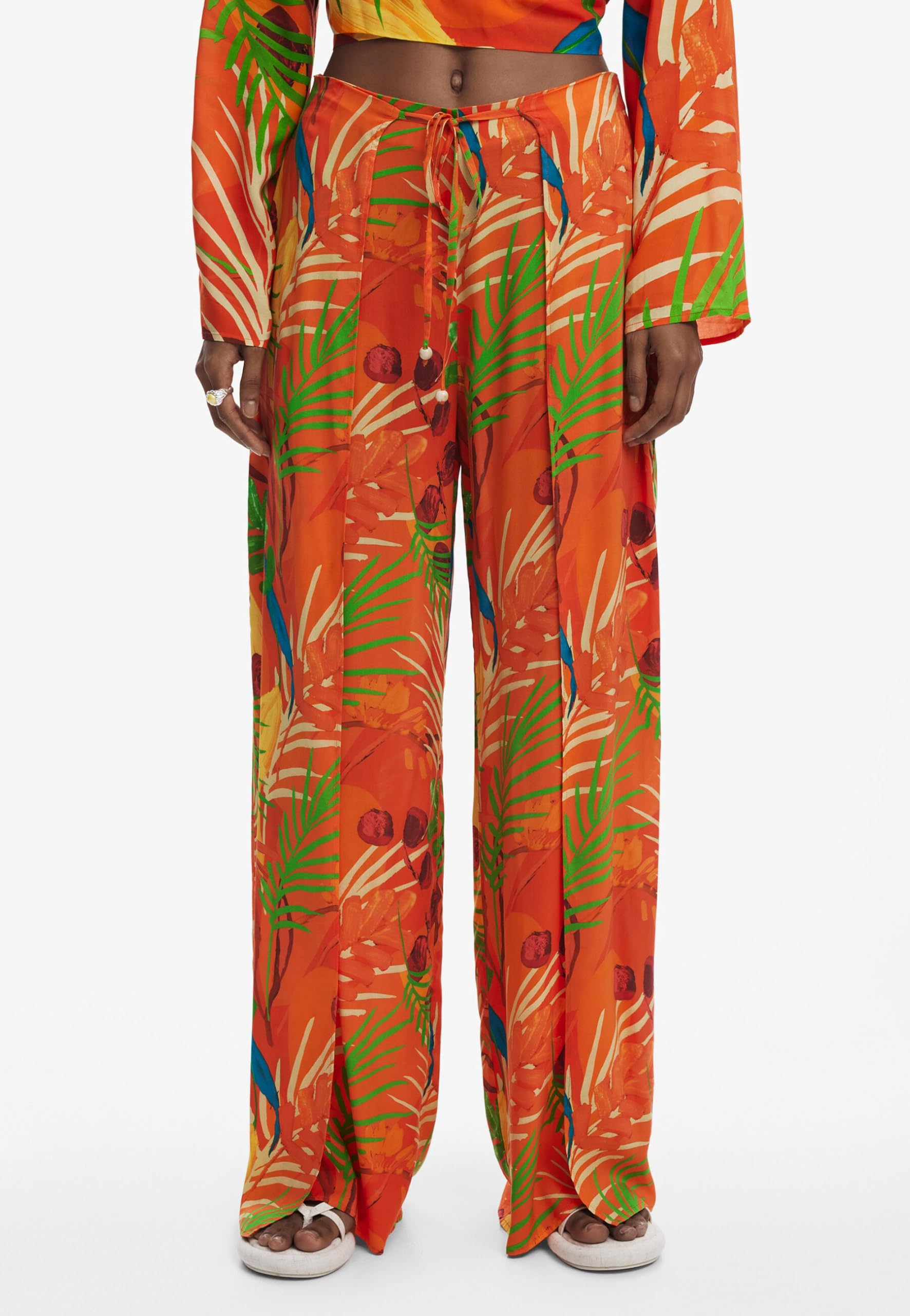 Desigual Swim_Ba Pant, Sunset 7026, XL, Pomarańczowy, XL