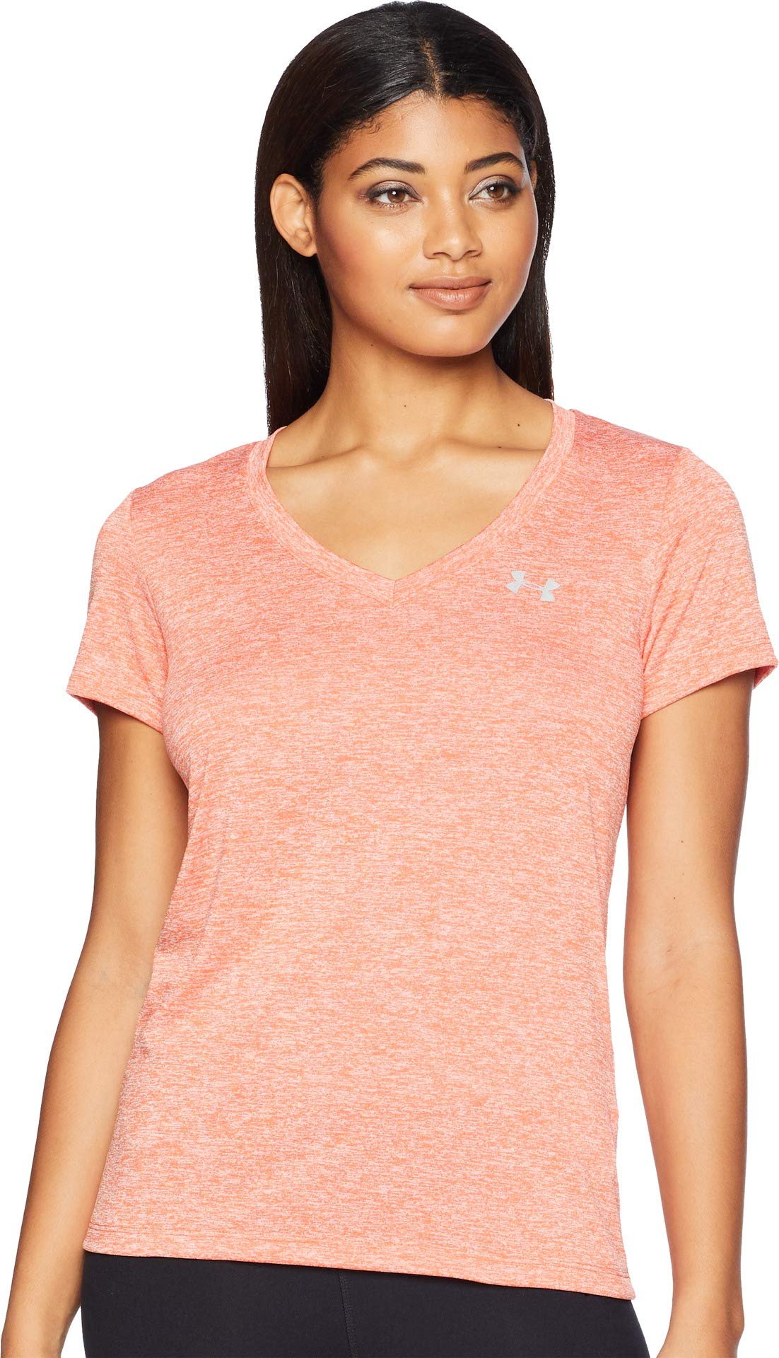 Under Armour Womens Tech V-Neck Twist Short-Sleeve T-Shirt
