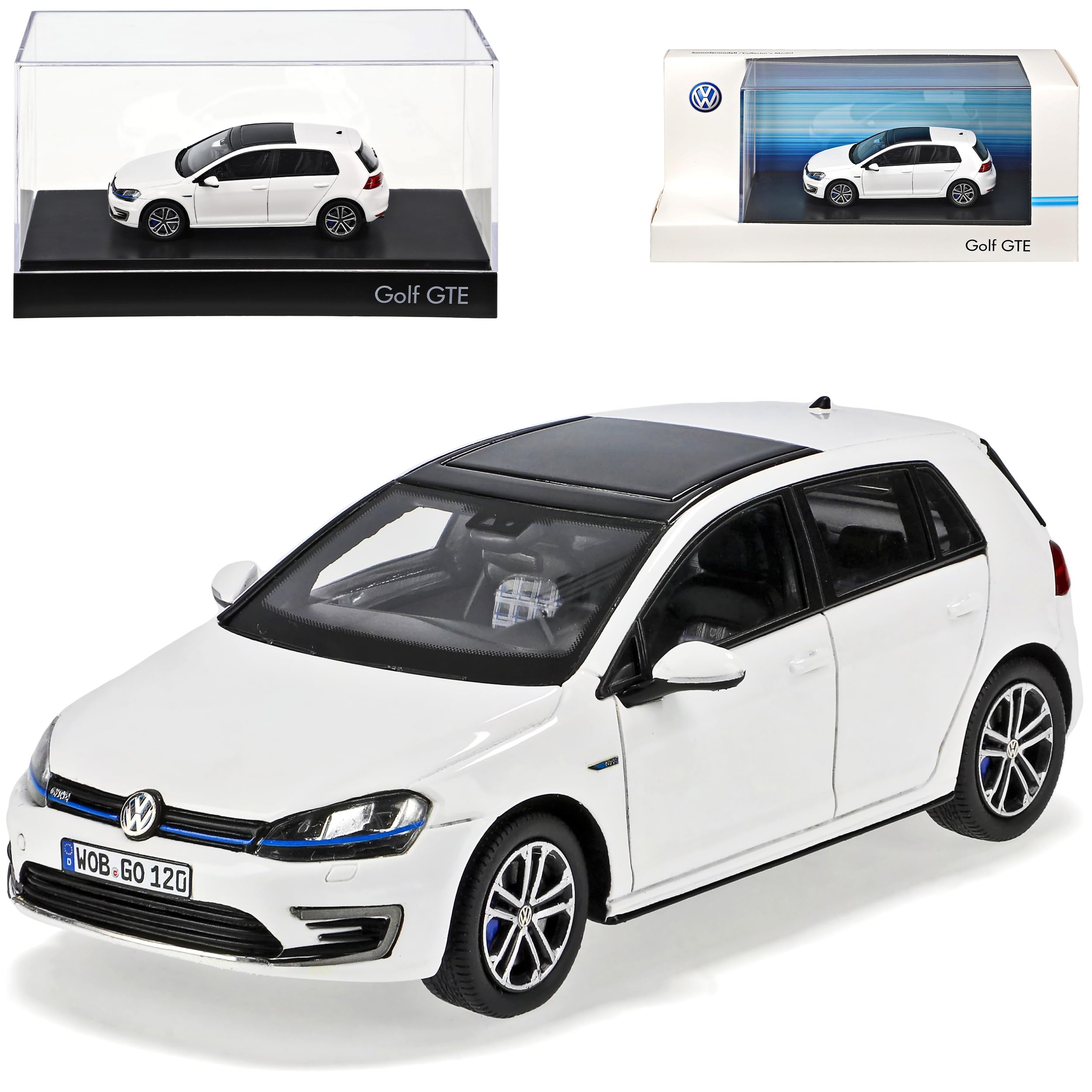 Spark Volkwagen Golf VII GTE 5 Türer Weiss Ab 2014 1/43 Modell Auto