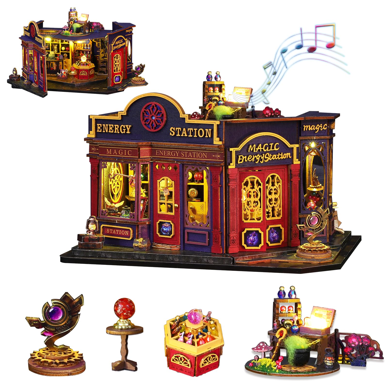 Amazon.com: Plustopoy DIY Miniature House Kit: 3D Wooden Puzzle