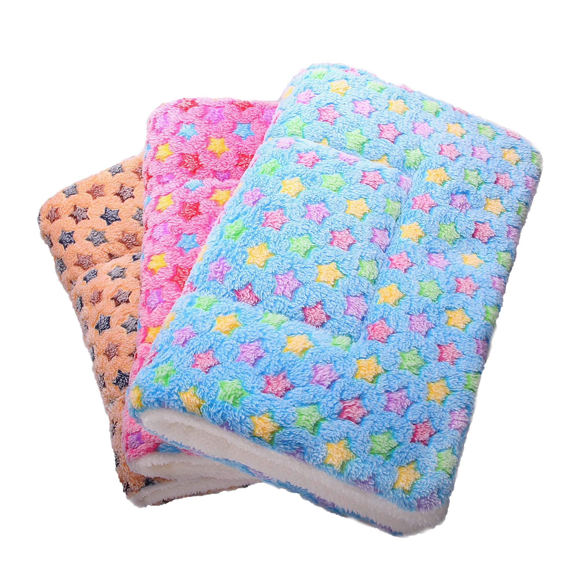 FJWYSANGU Manta mullida para mascotas y gatos, terciopelo coral suave, alfombrilla de cojín para mascotas, cubierta cálida, alfombrilla suave, L azul claro