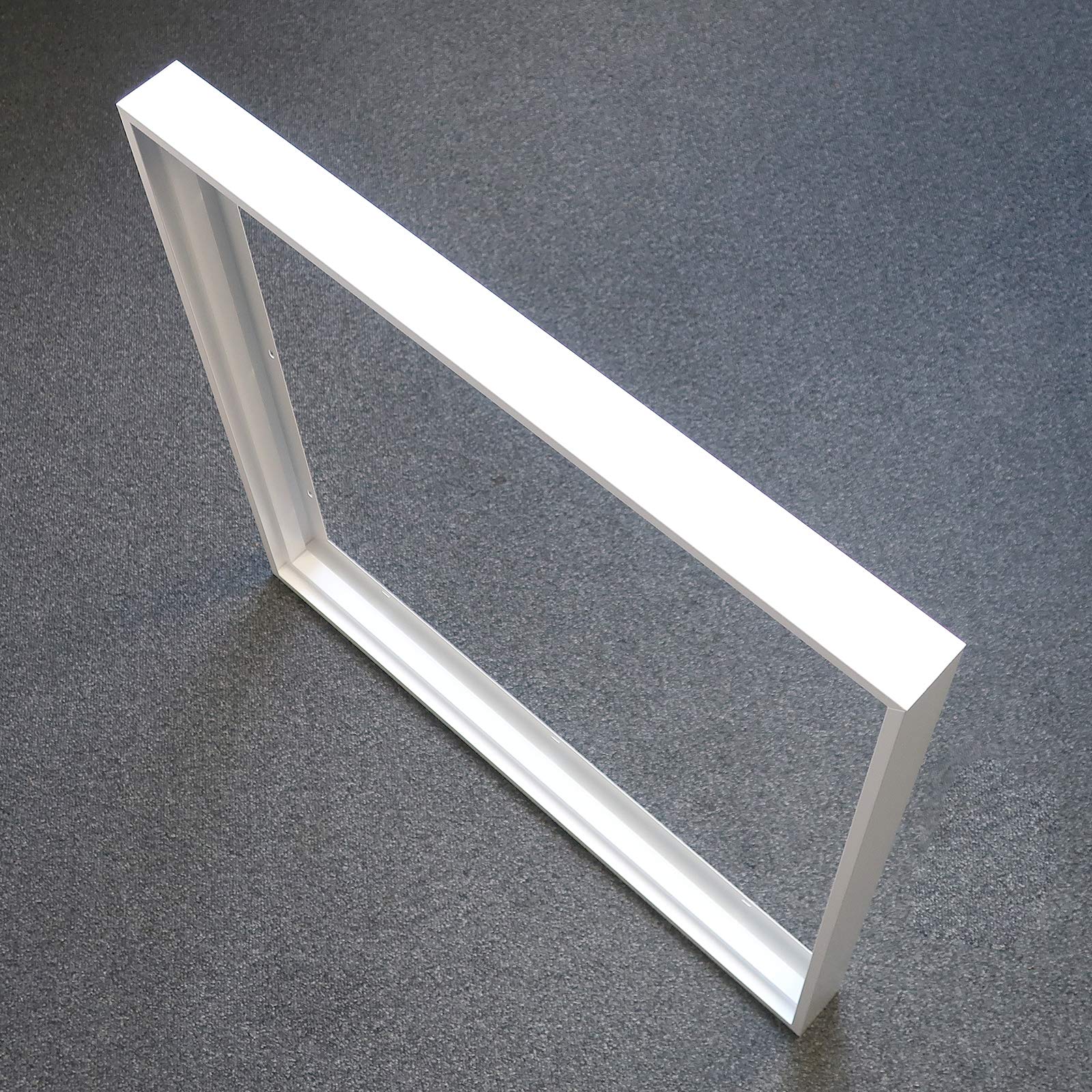 Aufbaurahmen LED Panel 62x62cm Montagerahmen Alu weiß Deckenleuchte Aufputz Deckenmontage schraublos