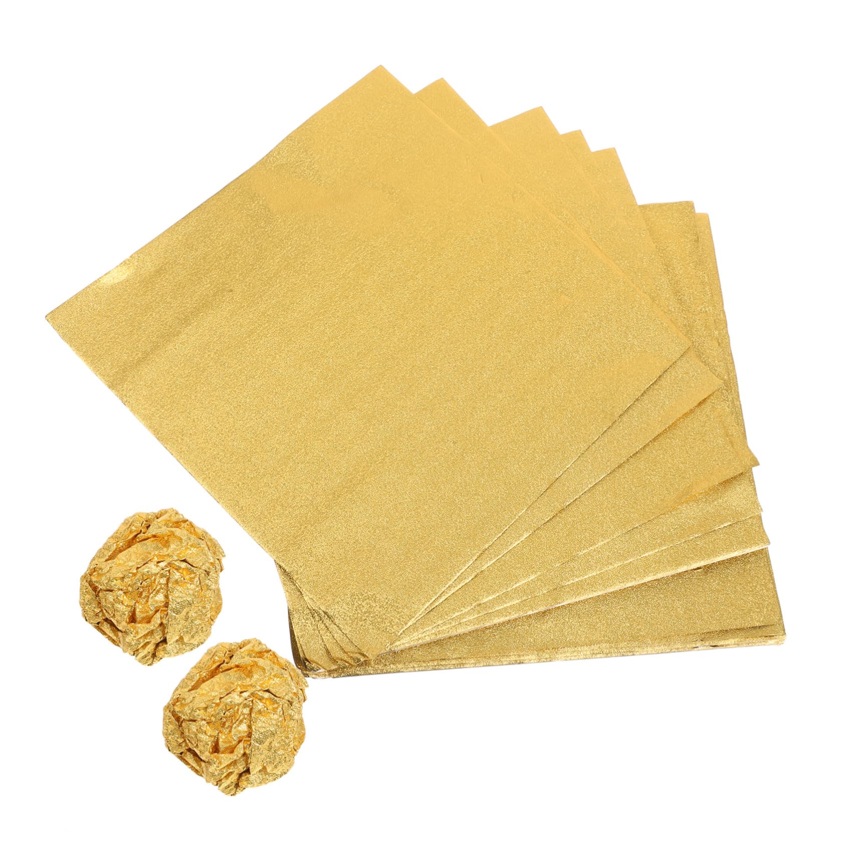 YARNOW Papiers d'emballage en Aluminium Or pour Chocolat et Bonbons, 200 Pièces, Matériau Aluminium, Protège de L'humidité, pour Emballage Alimentaire et Occasions Saint-Valentin