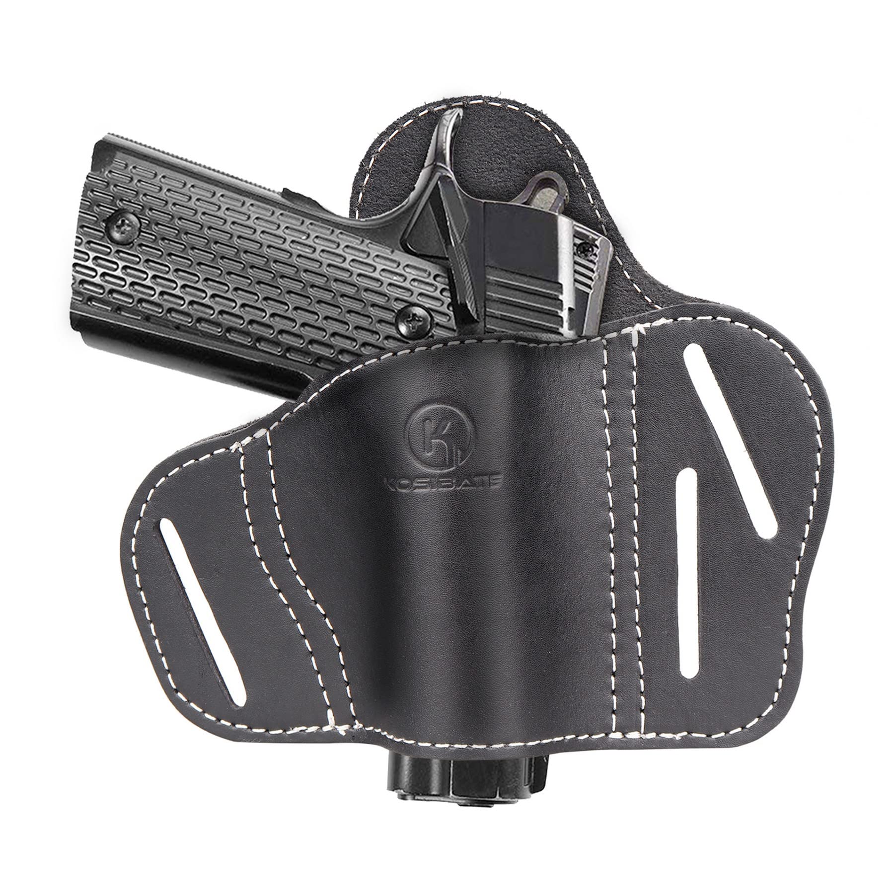 Amazon.co.jp: Kosibate 1911 Holster OWB, Leather Pancake Holster