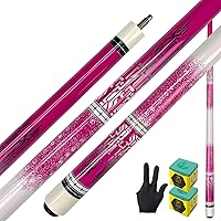 Vista 11 de Taco de billar de 57 pulgadas, punta de cuero multicapa de 0.51 pulgadas, con junta rápida, capa superior brillante resistente a la humedad