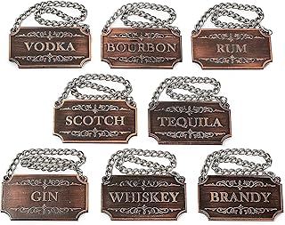 12 Italian Wedding Favor Ideas with Classic and Timeless Style 37 Decanter Tags Copper Set of 8 for Alcohol - The Wine Savant - Bottle - W...