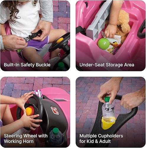 Miniatura 3 de Coche Step2 con manija para llevar, Rosado