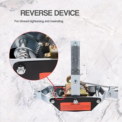 Miniatura 3 de Cabrestante resistente de 2 toneladas4400 libras, extractor de potencia de doble engranaje, 2 ganchos, cable de acero y mango antideslizante,