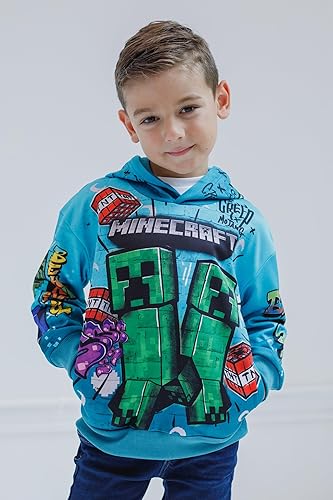 Miniatura 2 de Minecraft Sudadera con capucha de forro polar para niños pequeños a niños grandes (4-18-20)