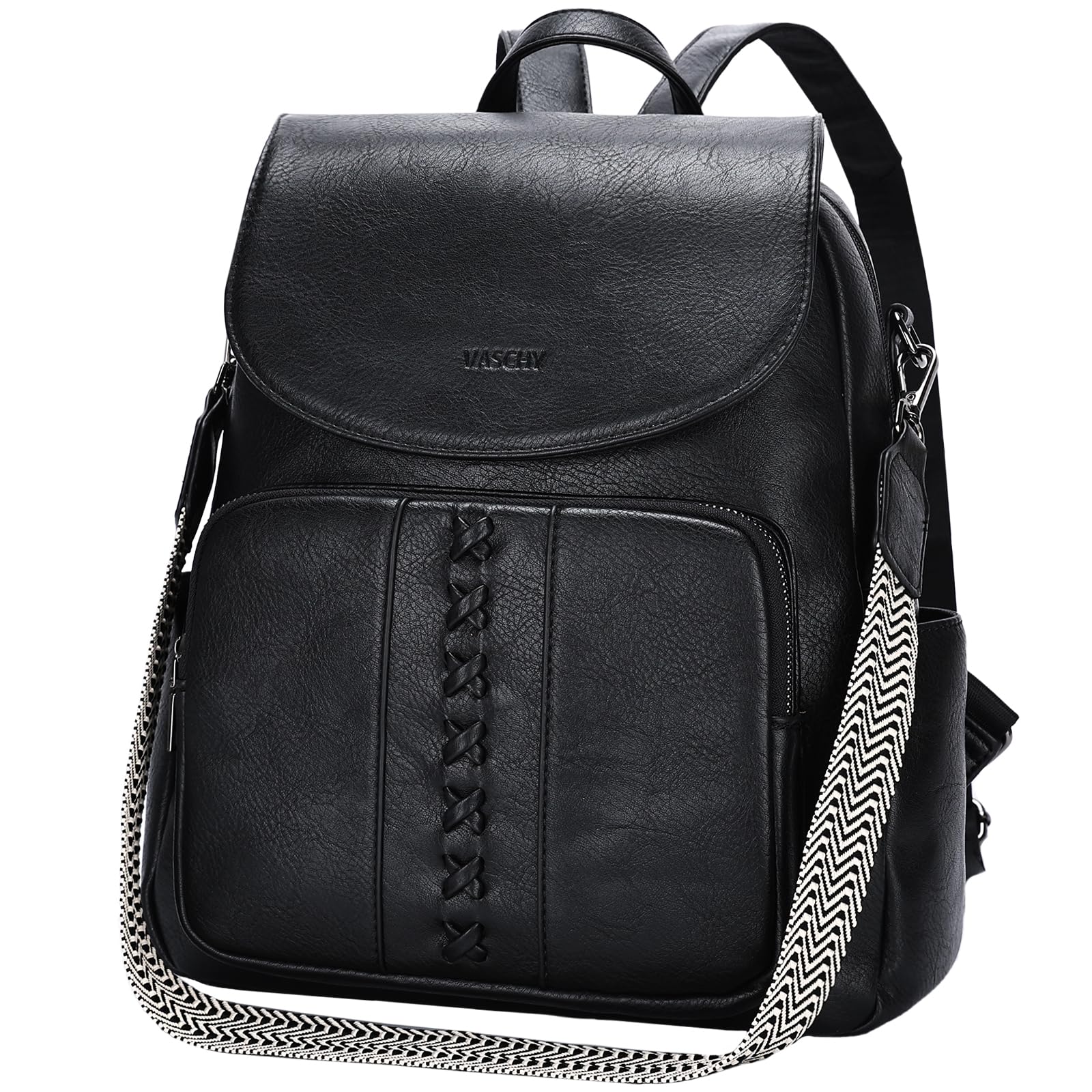 VASCHY Zaino Pelle Donna,Zainetto Donna Elegante Borsa Zaino Lavoro Zaini Antifurto Vintage con Tracolla/Scuola/Viaggio