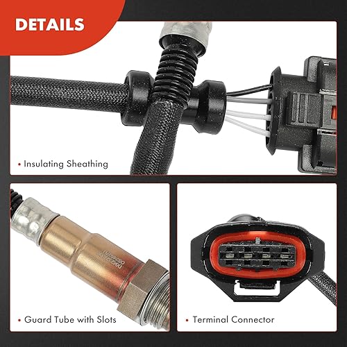 Miniatura 6 de A-Premium Sensor de oxígeno O2 compatible con Porsche Boxster 2005-2012, 911 2007-2011, Cayenne 2008-2010 2015-2018, Cayman 2006-2012, Reemplazo #