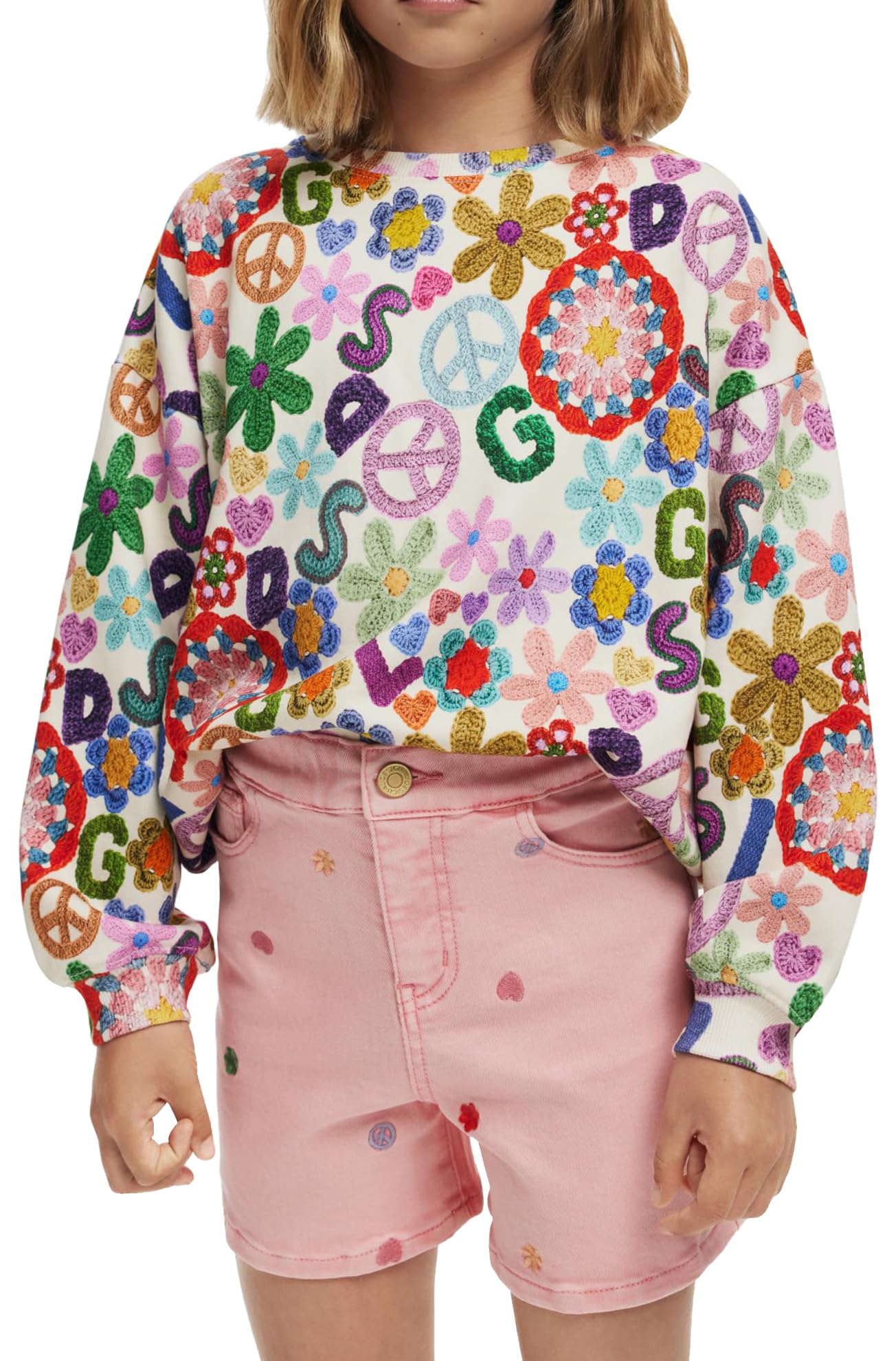 Desigual Pant_flower - Spodnie Dziewczynki