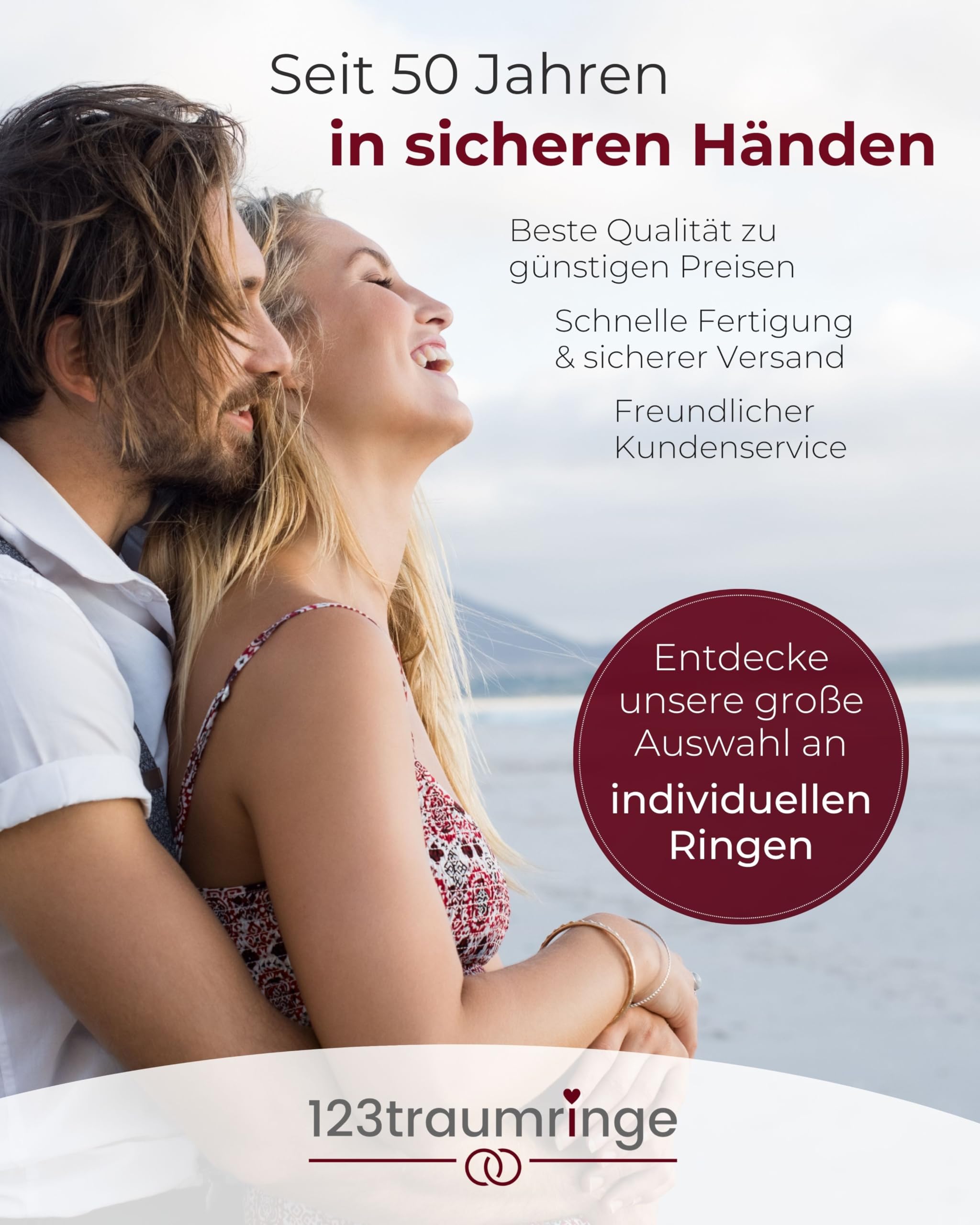 Eheringe Set 925 Sterling Silber – Partnerringe mit Gratis Gravur & Etui – Trauringe mit Zirkonia – Breite 3,8mm I DR 50-62 HR 50-74 mm I Verlobungsringe in 3,8 mm Breite & 1,8 mm Stärke I S83