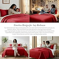 Vista 95 de Southshore Fine Living, Inc. Juego de edredón de tamaño King de gran tamaño, colcha de lavanda King/California con 2 fundas de almohada a juego