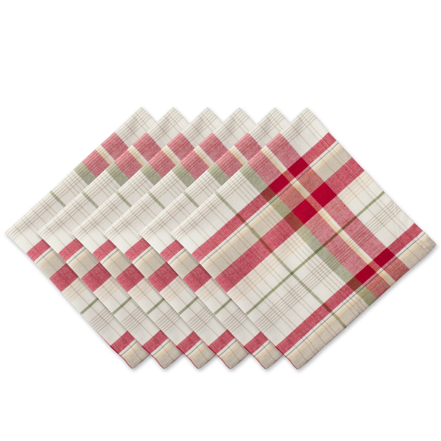 DII Orchard Plaid Napkin Set/6, 20" x 20" (Set of 6)