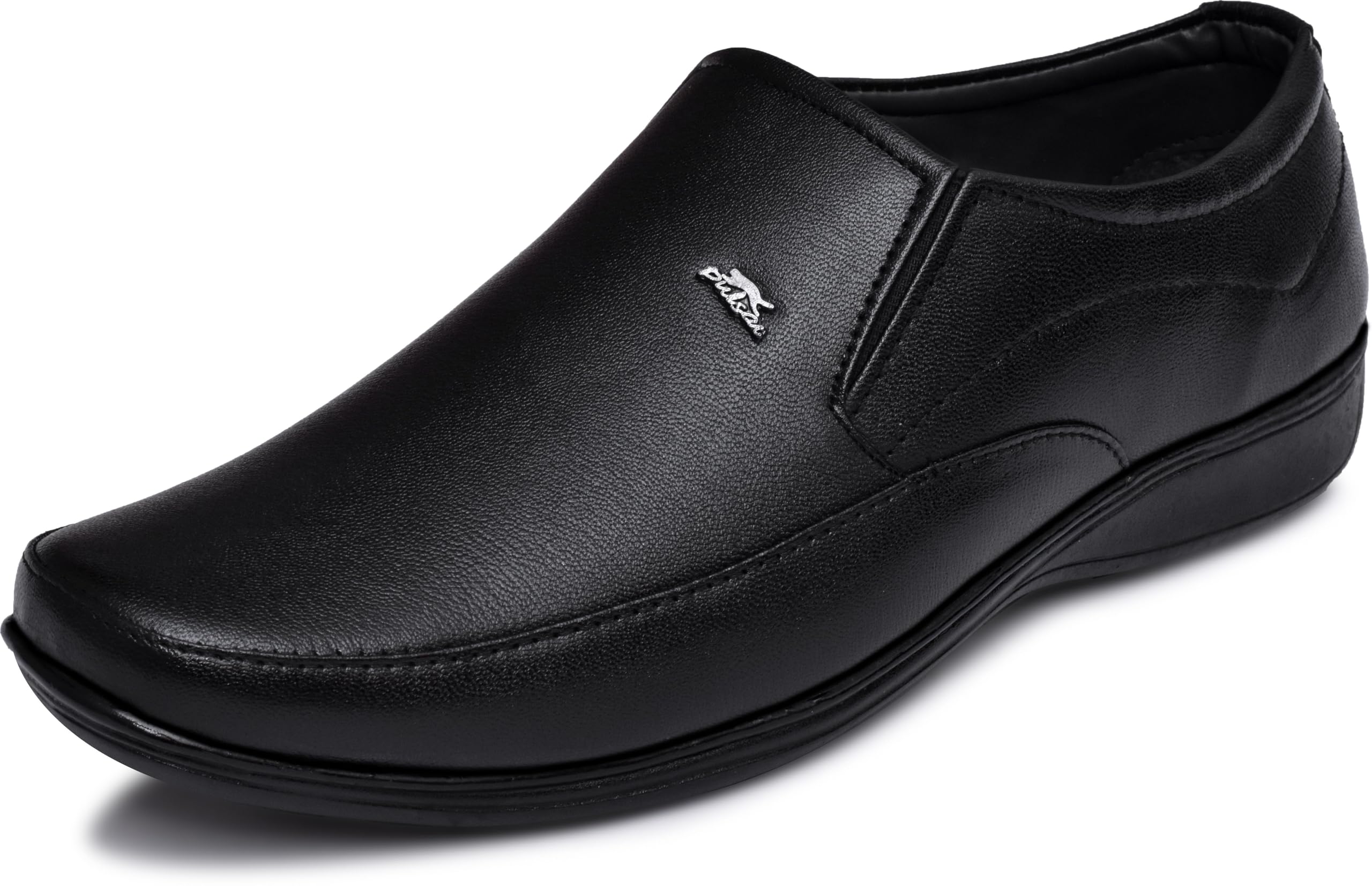 mercy elite Mercy Men's Black Slip-On Formal Shoes, Synthetic Leather Upper, Lightweight, Daily Use, Office Shoes-picture-37