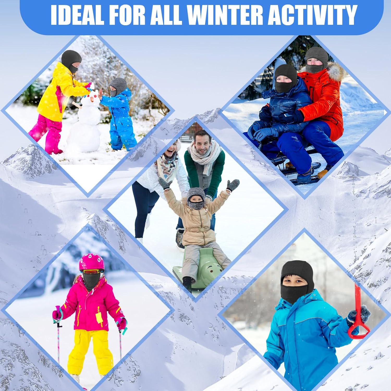 Syhood Kids Balaclava Ski Mask for Kids Warmer Face Covering Mask Winter Windproof Balaclava for Cold Weather - Image 7