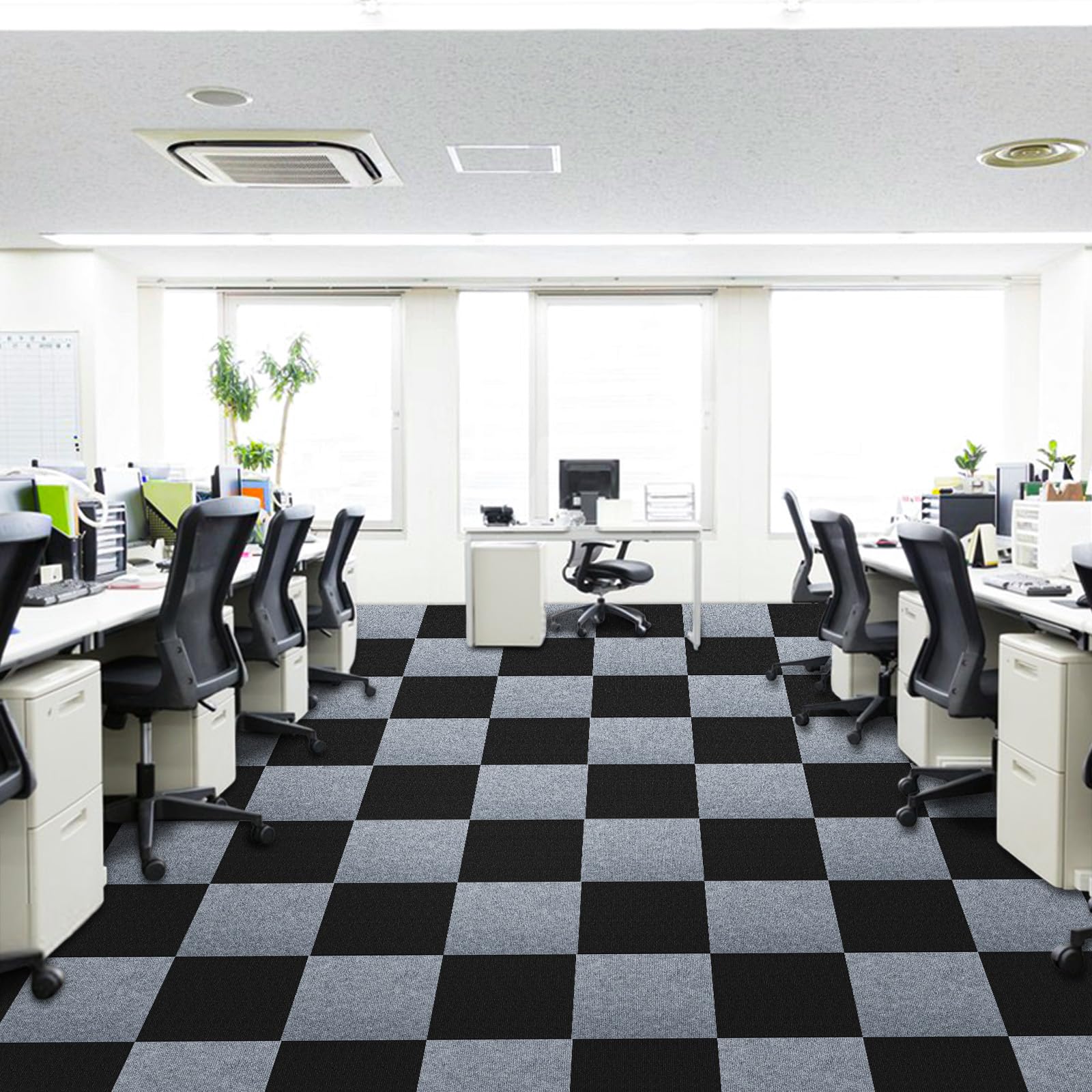 Yskzyz Carpet Tile 12 X 12 Self Adhesive Carpet Floor Tiles Anti-Slip Reusable Carpet Squares Peel and Stick — view 3