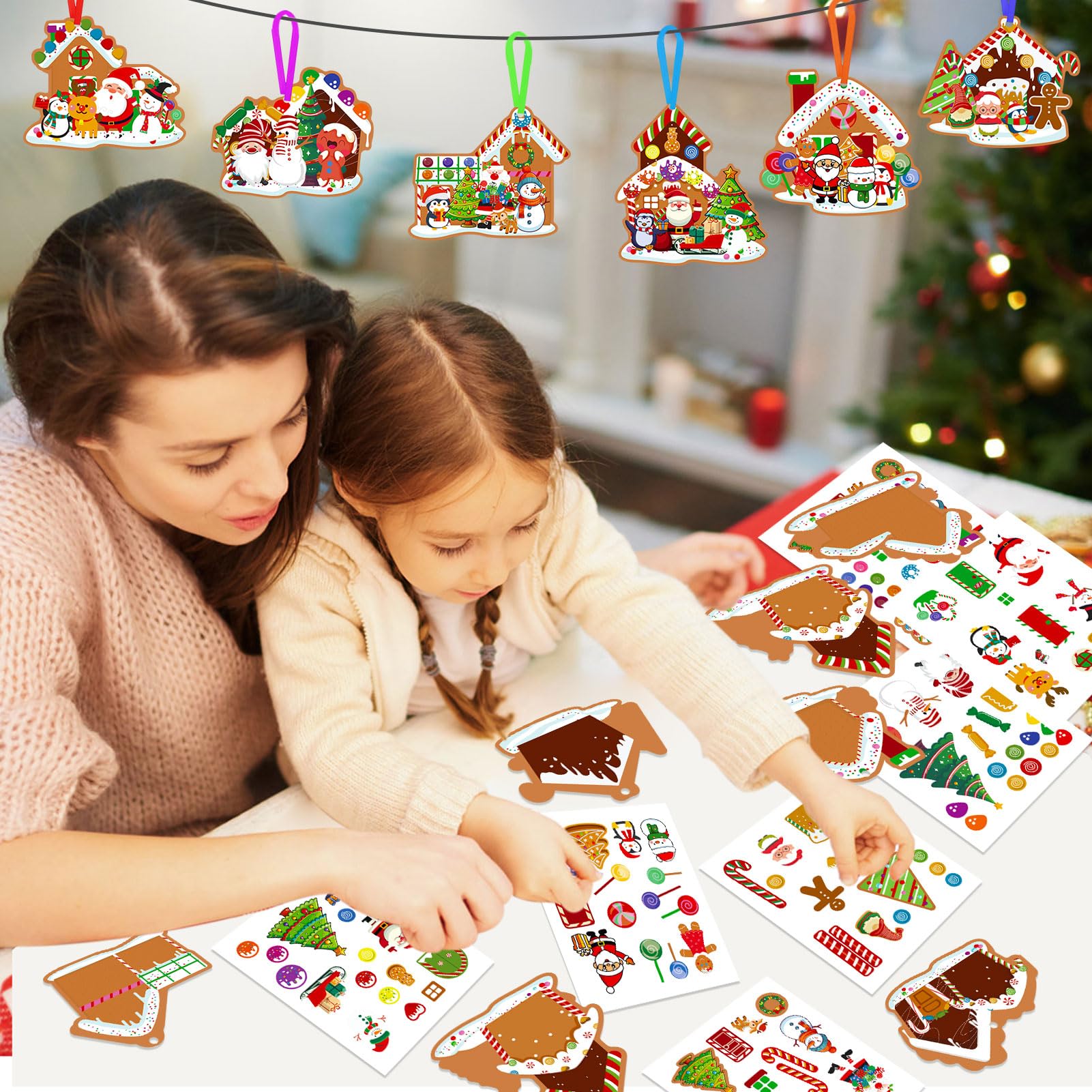 Baker Ross AX288 Mobile Des Feuilles Automnaux En Bois - Lot