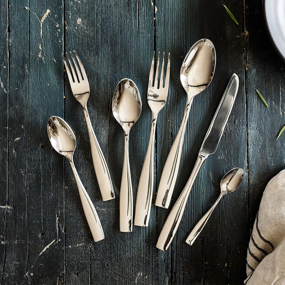 BRA Parma | Set 75 pezzi posate, acciaio inossidabile 18/10, finitura lucida brillante, adatte alla lavastoviglie, spessore 3,5 mm, con coltello bistecca