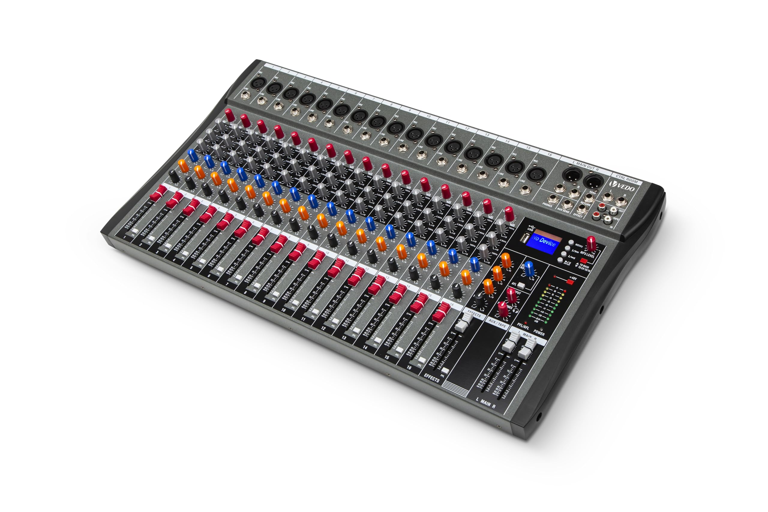 VDA216L Mixer Profissional 16 Canais para Shows ao Vivo, Karaokê